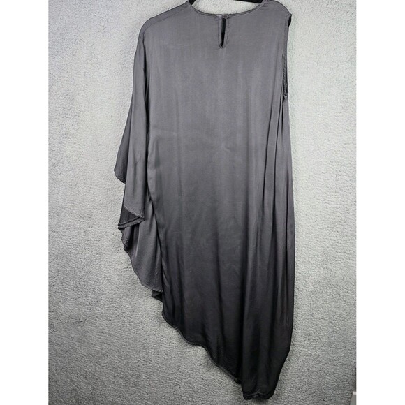 Stark X Dress Womens M Black Asymmetric Satin Scoop Neck - Picture 9 of 16